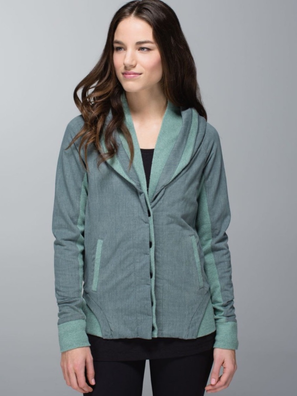Lululemon To Class Jacket Burlap Texture Deep Shore Earl Grey Green size 6